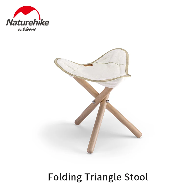 

Naturehike Outdoor Folding Triangle Stool Portable Wooden Camping Small Chair Bearing Weight 100kg Picnic Fishing Travel Solid