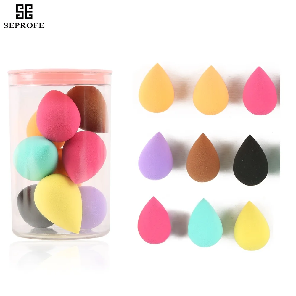 9 шт./кор. косметический слойка порошка буфами на рукавах гладкая Для женщин основа под макияж губка Красота для того, чтобы сделать вверх средства для аксессуары капли воды Форма