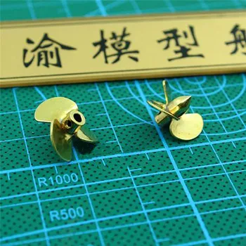 

Brass Propeller Dia 16mm Three-Blade Paddle Miniature Propeller Paddle for Simulation Bismarck Boat Model DIY Parts