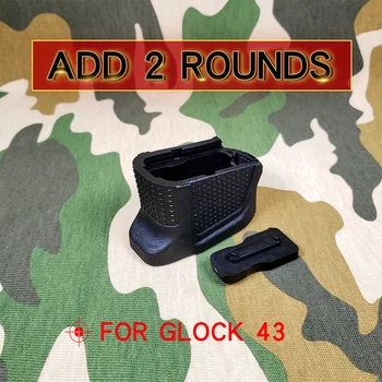 

Magorui Tactical Enhanced Magazine Extension Base Pad Add +2 Rounds for Glock 43
