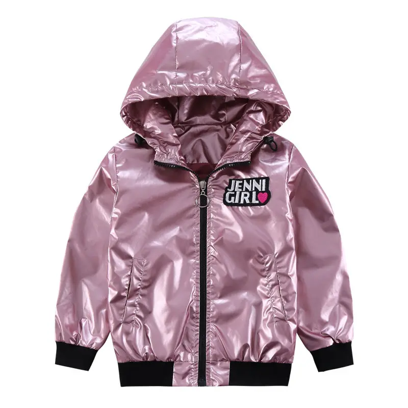 INS/Лидер продаж, куртка для девочек от 4 до 13 лет, толстовки с надписями весенне-осеннее пальто одежда знаменитостей яркого цвета - Цвет: pink