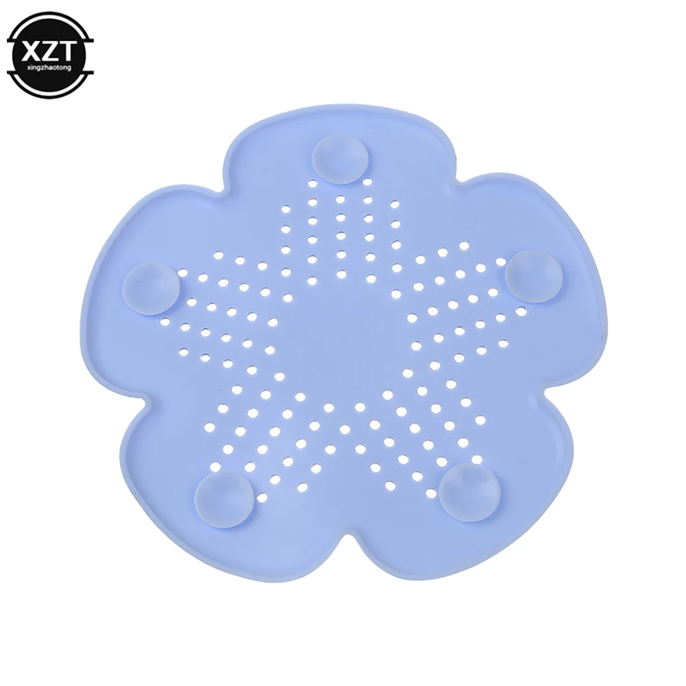 Anti-blocking Silicone Sink Drain Bathtub Hair Filter Creative Star SewerOutfall Strainer Filter kitchen gadget device sets 2