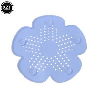 Anti-blocking Silicone Sink Drain Bathtub Hair Filter Creative Star SewerOutfall Strainer Filter kitchen gadget device sets 2