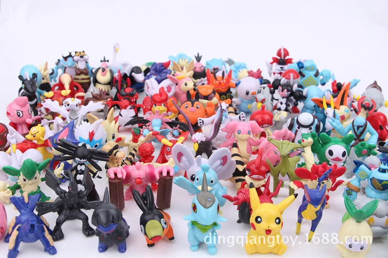 100 шт./компл. 3-5 см Takara Tomy Покемон Пикачу 100 разных стилей Новая коллекция кукол, Двигающаяся игрушка ПКС цифры Модель игрушки