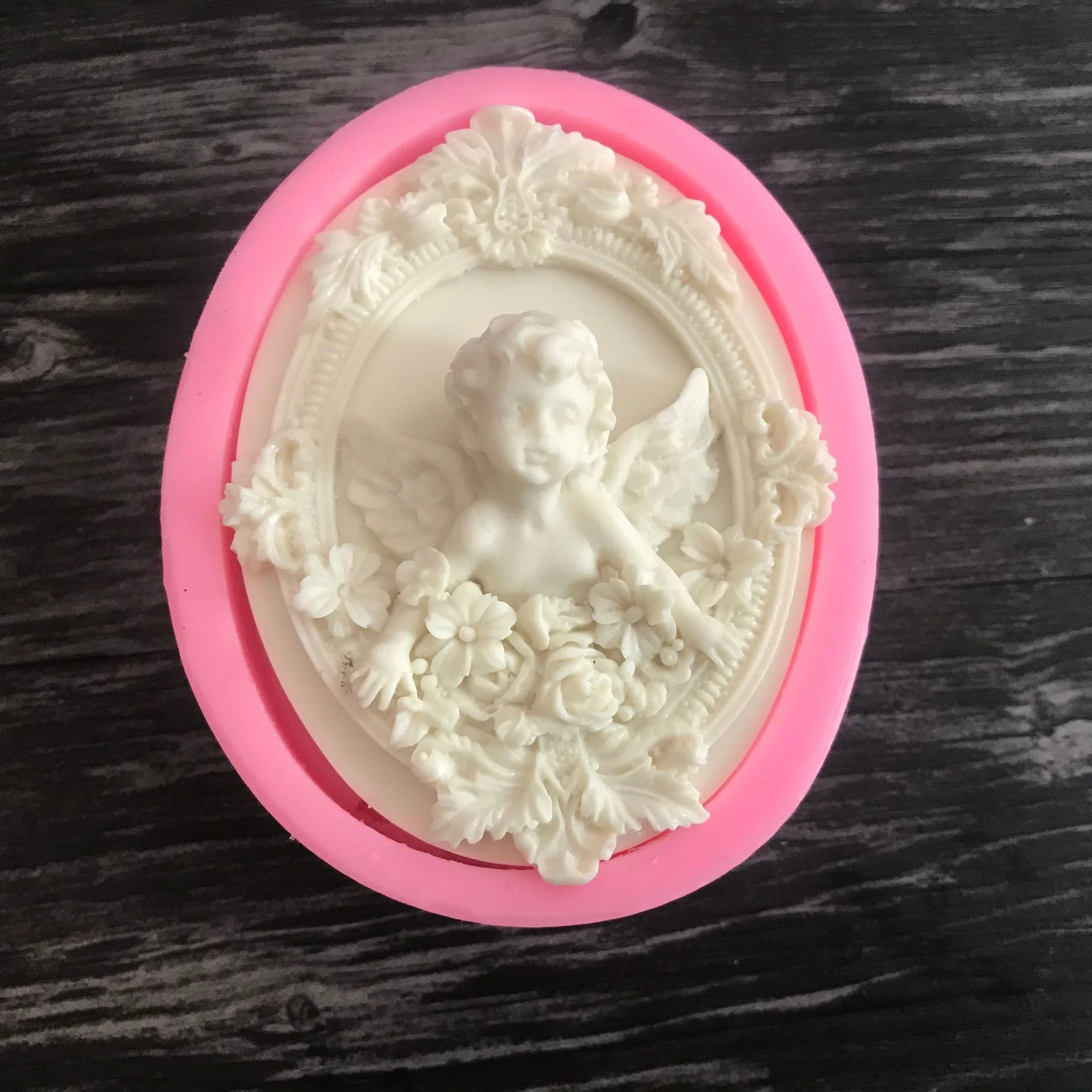 New Flower Angel DIY Soap Silicone Mold 3D Craft Fairy Polymer Clay Candle Soap Moulds Chocolate Fondant Cake Decorating Tools