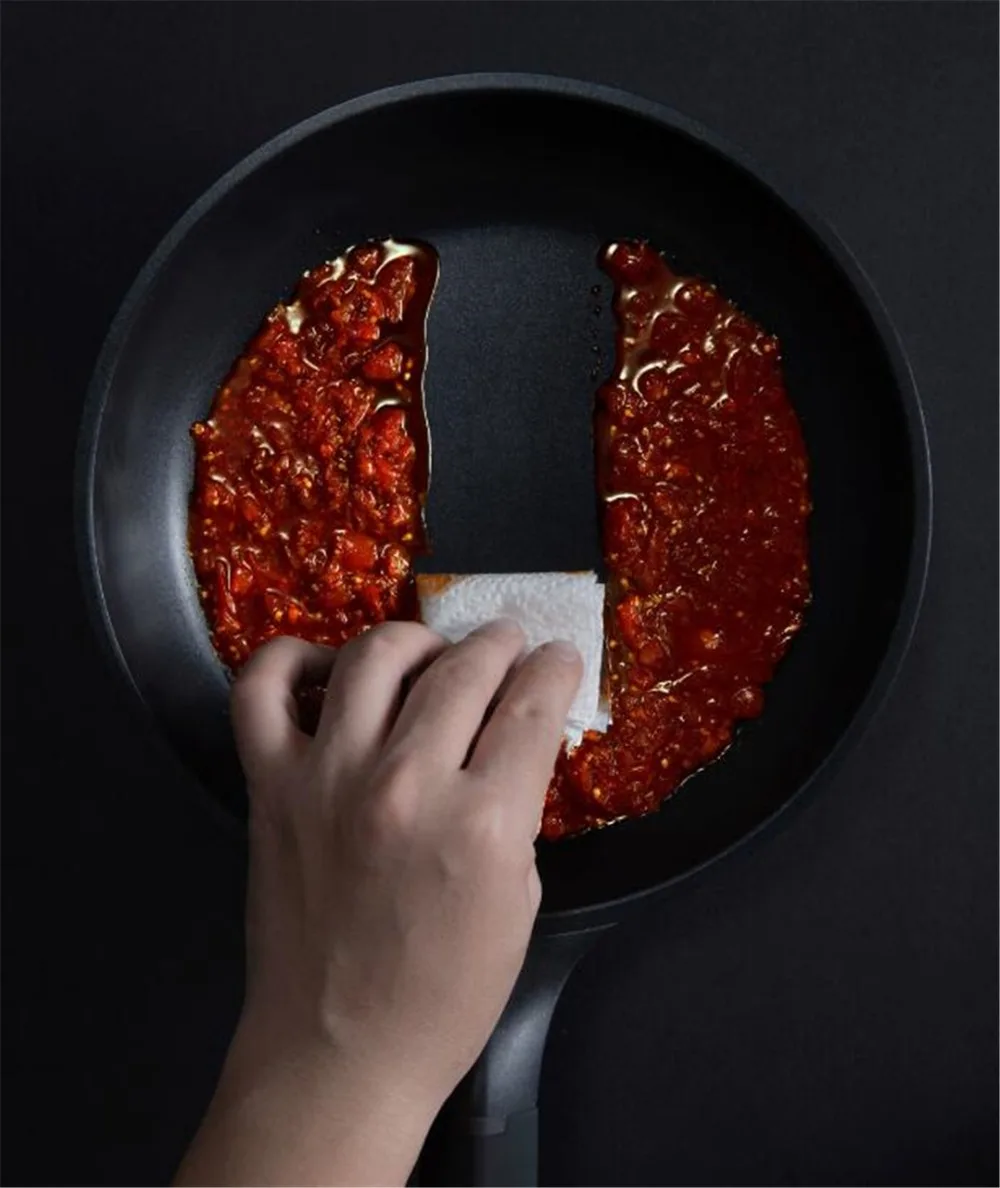 Xiaomi Huohou NonStick Super Platinum Frying Pan Wok Stockpot Milk pan durable Easy to clean High temperature reminder Kitchen Cookware (13)