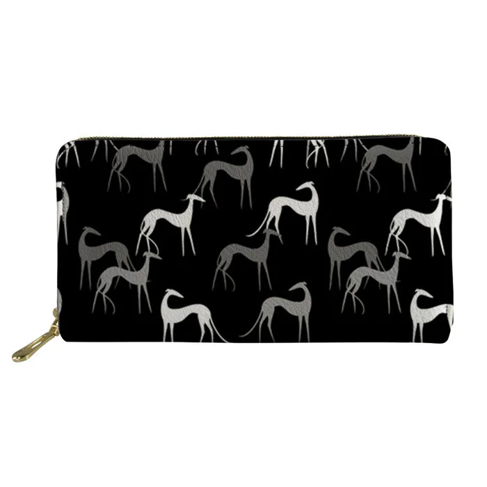 Greyhound Dog Prints Portafogli Da Donna Famoso Designer Di Marca Portafoglio Lungo Di Lusso Da Donna Portamonete Per Studenti Carteras Per Donna