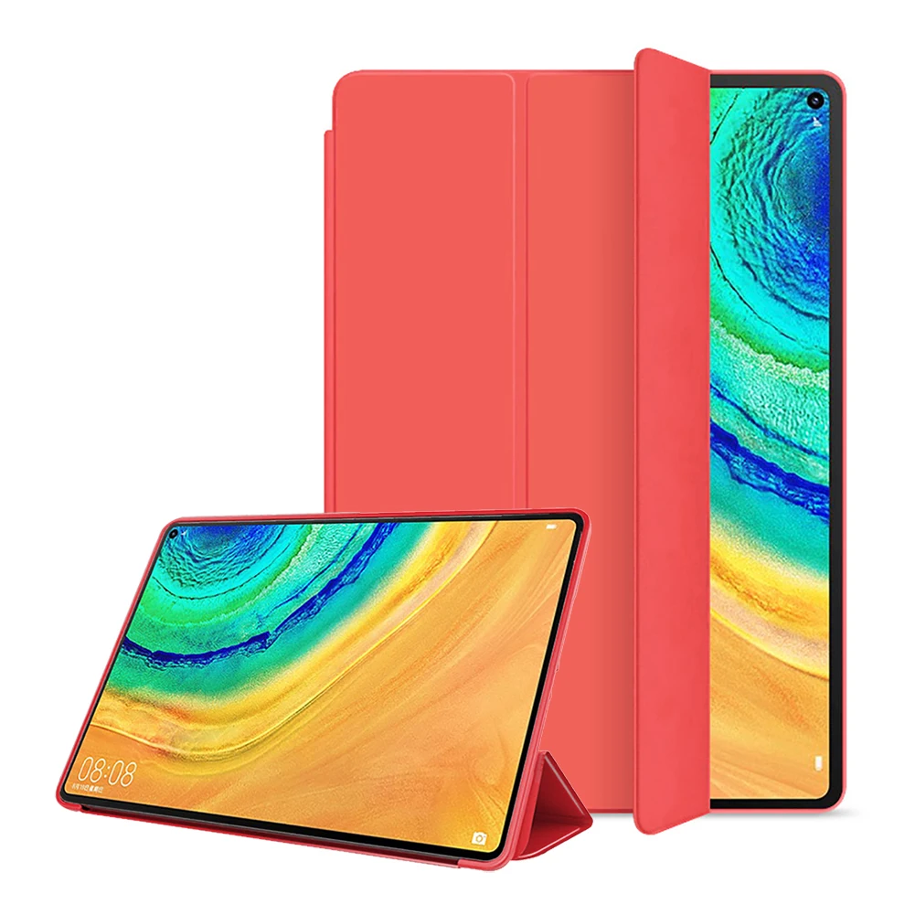 Чехол для huawei MatePad Pro 10,8 дюймов, защитный чехол для планшета, кожаный флип-чехол с подставкой для MatePad Pro 10,8 MRX-W09, MRX-AL09 чехол - Цвет: Red