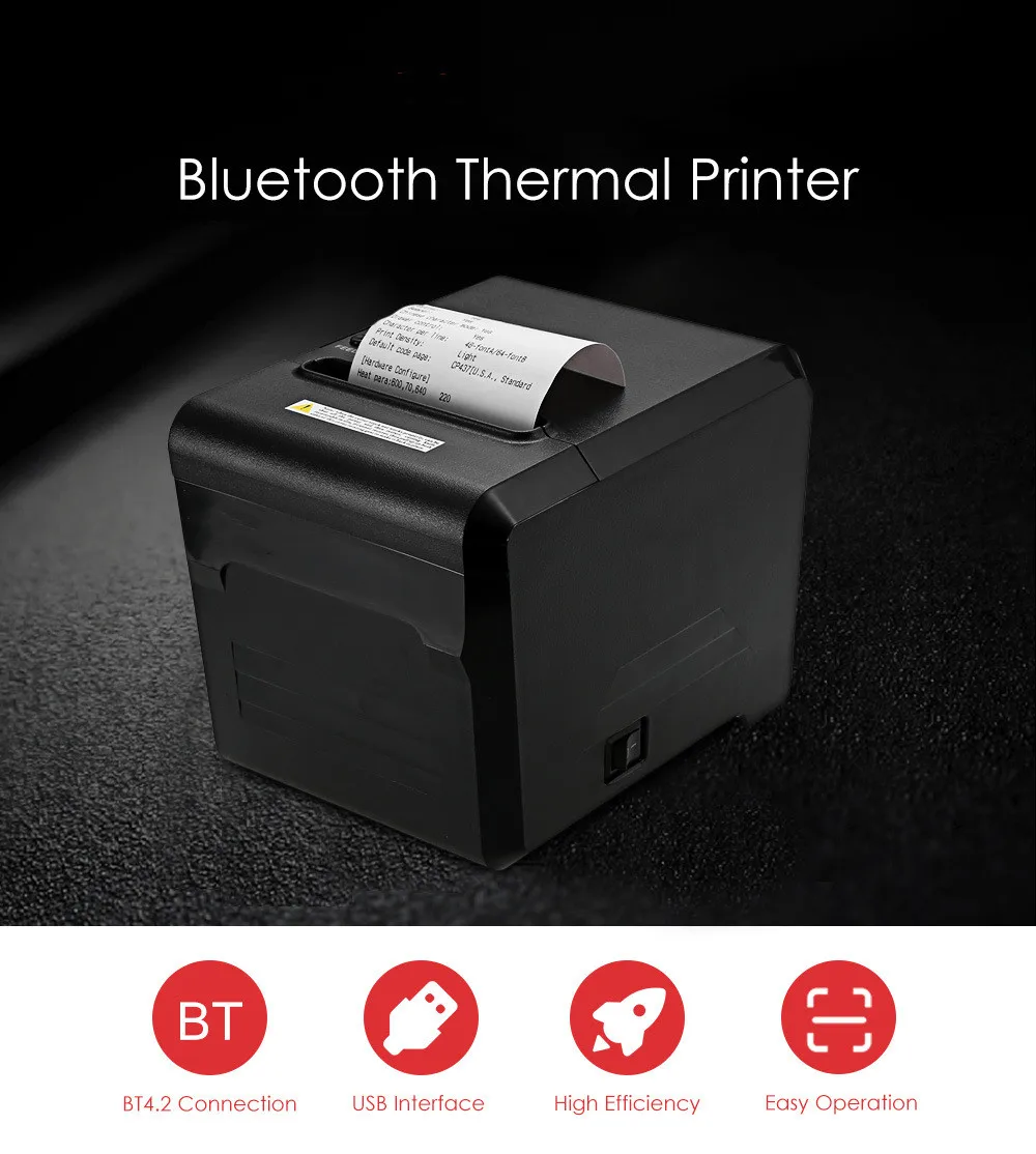 

NEW High quality 80mm thermal receipt printer automatic cutting printing with Bluetooth USB port POS print