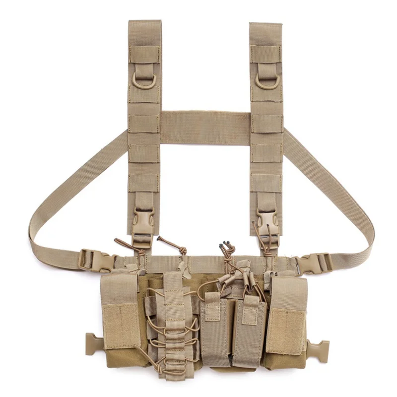 Боевой разгрузочный жилет сумка модуль для установки магнитолы грудь Передняя сумка унисекс кобура военный жилет грудь Риг сумка Регулируемый