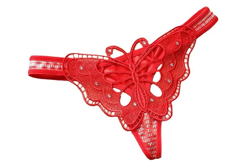 

Women Sexy Panties Underwear G-String Fashion Butterfly Underpants (Red)