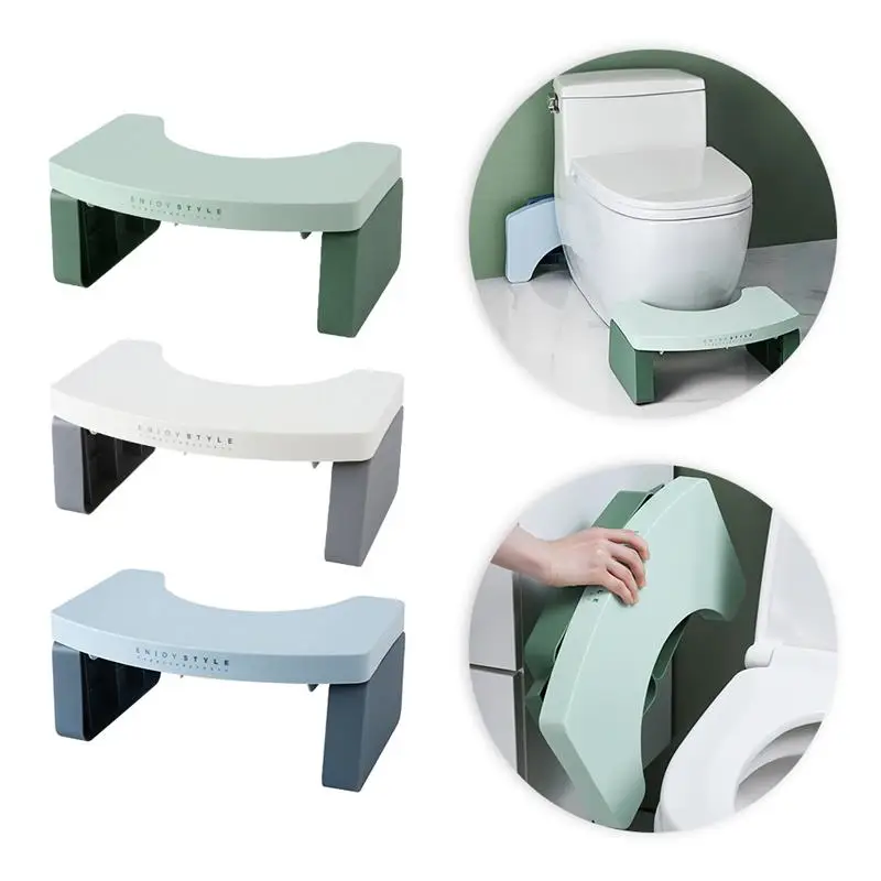 

Non-Slip Foldable Toilet Stool Step Squatting Toilet Stool Bathroom Assistant Assistant Toilet Foot Stool Adjustable Height