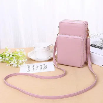 

Multi-function Wallet Fashion Mobile Phone PU Mini Bag Large Capacity Shoulder Bag Messenger Bag Women Girls Gifts