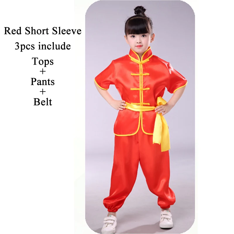 Детский Традиционный китайский костюм для боевых искусств Hanfu Wushu, униформа для кунг-фу, спортивный костюм, топы и штаны, комплект одежды для косплея, костюм для косплея - Цвет: 1
