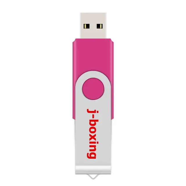 J-boxing 32 GB USB Flash Folding Pendrive Swivel Flash Drive Memory Stick Rotating Flash Disk Thumb Pen Storage for Computer Mac Pink