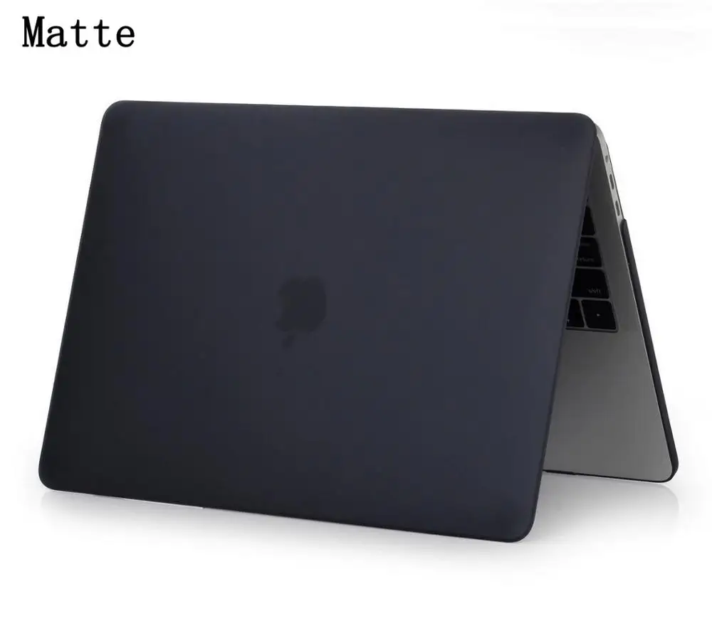 Matte Black Чехол для ноутбука Apple MacBook Air Pro retina 11,6 12 13,3 15,4 дюймов для New Air Pro 13 A1466 A1932 A1989 A2159 с сенсорной панелью ID - Цвет: Matte Black