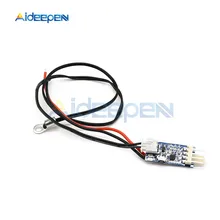 Controlador de velocidad para ventilador de ordenador, controlador de ventilador PWM de 4 cables, CC de 5V y 12V, sonda de 40cm para PC, módulo de alarma