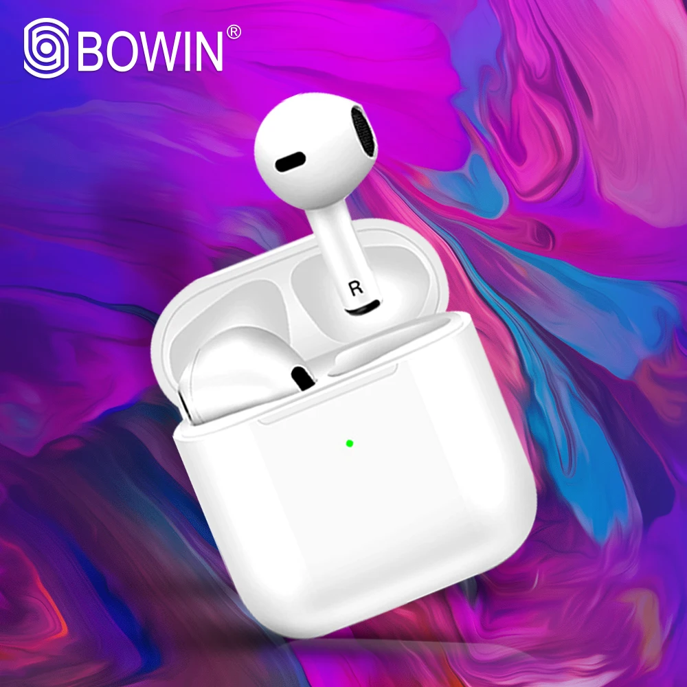 Беспроводные Bluetooth наушники вкладыши BOWIN MINI Pro 4 TWS Hi Fi музыкальные Спортивная