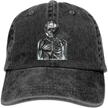 Черная бейсбольная Кепка-B череп дальнобойщик шляпа промытый хлопок винтажная Регулируемая шляпа для папы