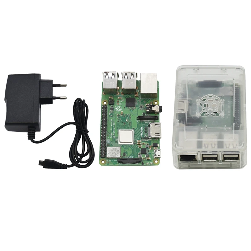 Для Raspberry Pi 3 Model B+(плюс) плата+ Abs чехол+ 5 В 2.5A адаптер питания с Wifi и комплект bluetooth Eu Plug