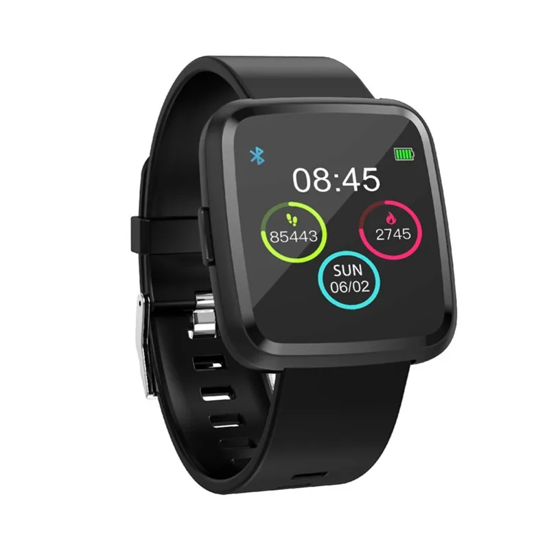 Y7P Смарт-часы 1,3 дюймов большой сенсорный экран сменный ремешок монитор здоровья водонепроницаемый спортивный Смарт-часы для - Цвет: black silicone