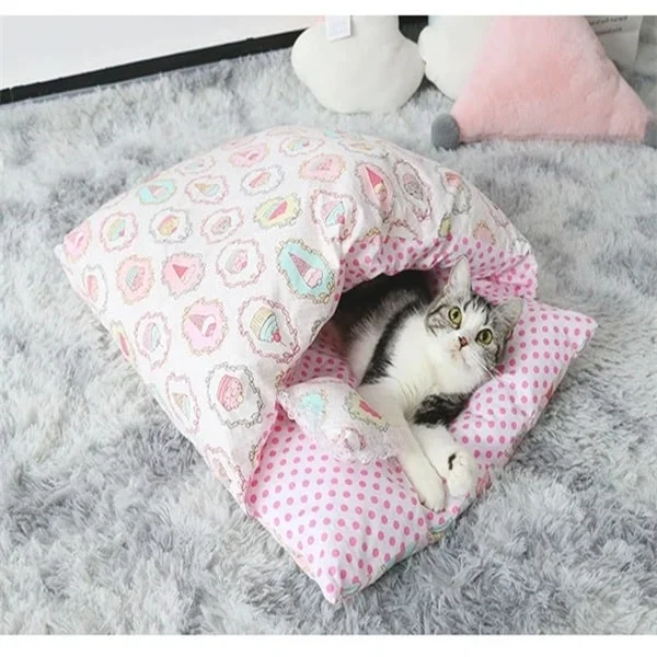 Съемный кота собаки кровать кошка спальный мешок диваны коврик зимний теплый