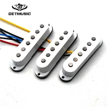 With demo 3pcs/set Alnico 2 stragger pole guitar pickups DIY alnico II single pickup for custom guitars guitarra
