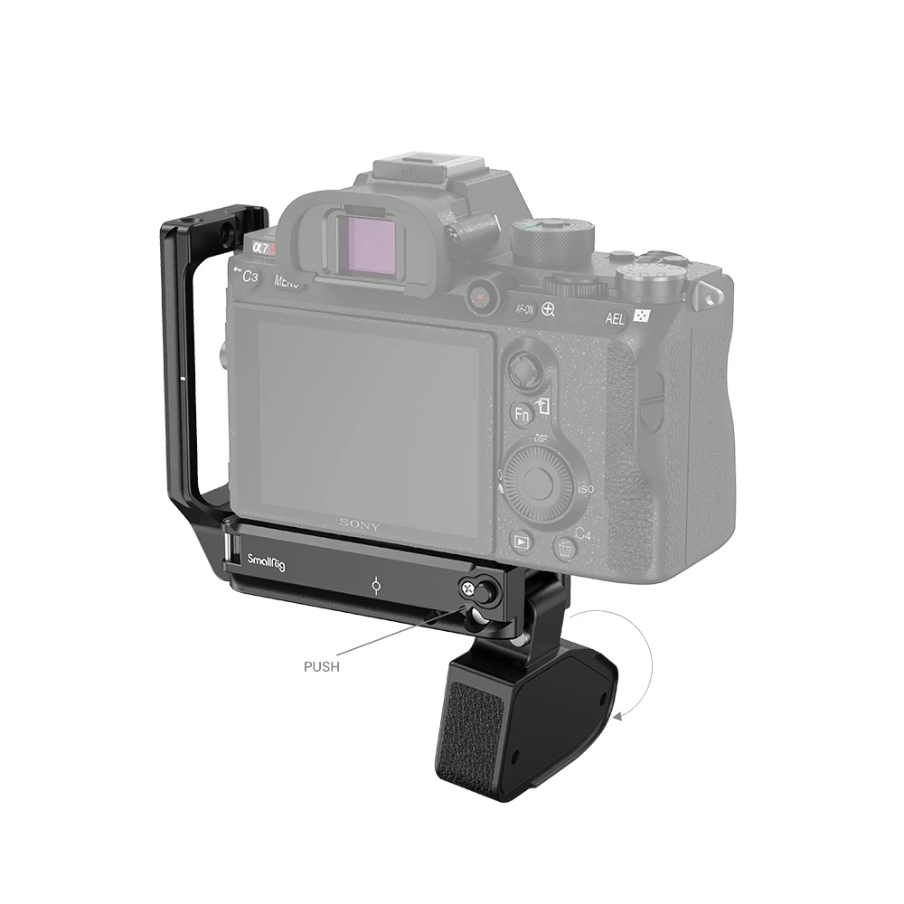 GABALE impugnatura a sgancio rapido Staffa a forma di L per fotocamera versione nera piastra di base compatibile con fotocamere Sony A7R4 A7RIV A9II 