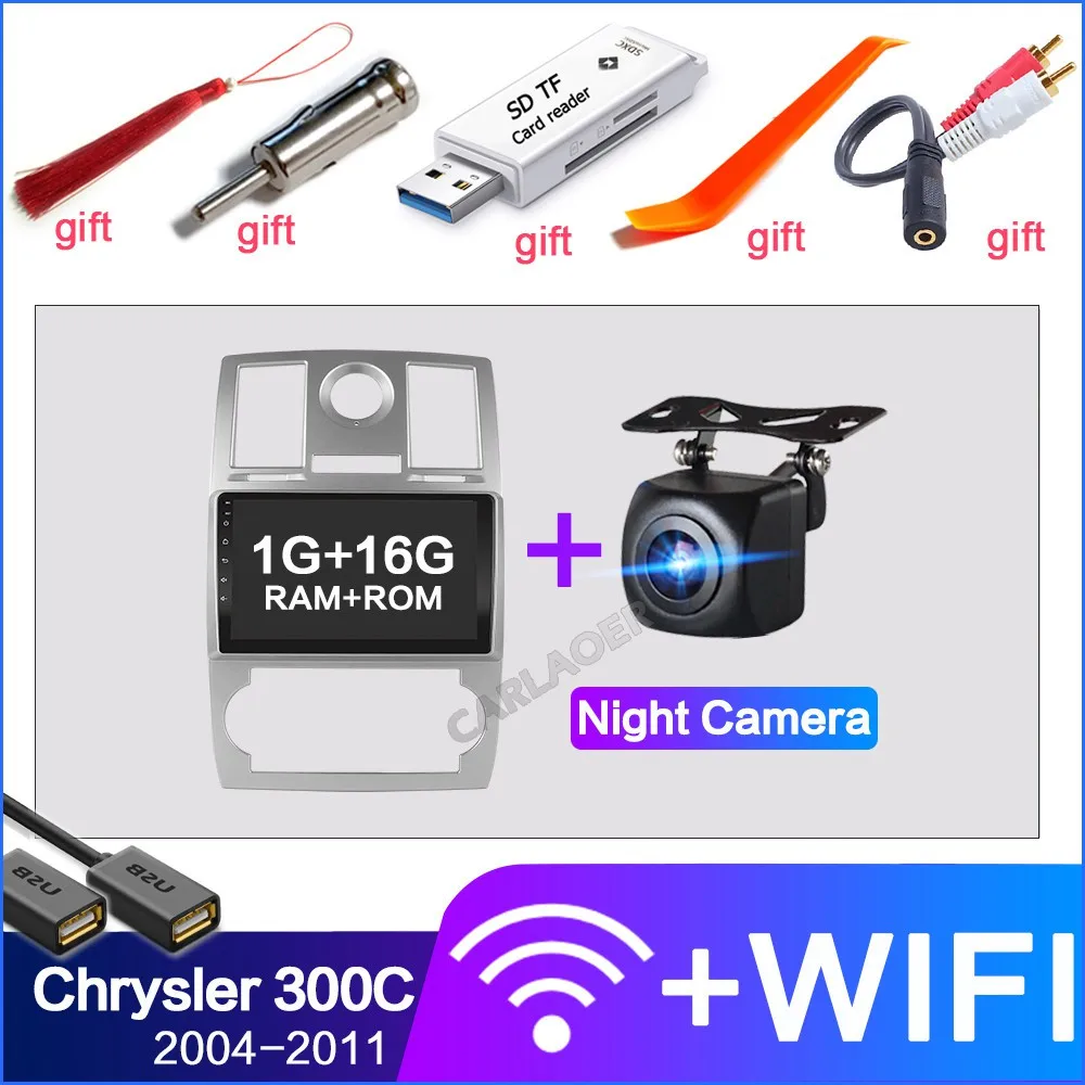 WIFI 1GB 16GB CAM 2 din автомагнитола 2Din Android Автомагнитола мультимедийный плеер Авто Аудио для Chrysler Aspen 300C 2004 2005 2006 2007 2008 gps wifi 4g - Цвет: WIFI 1GB 16GB CAM