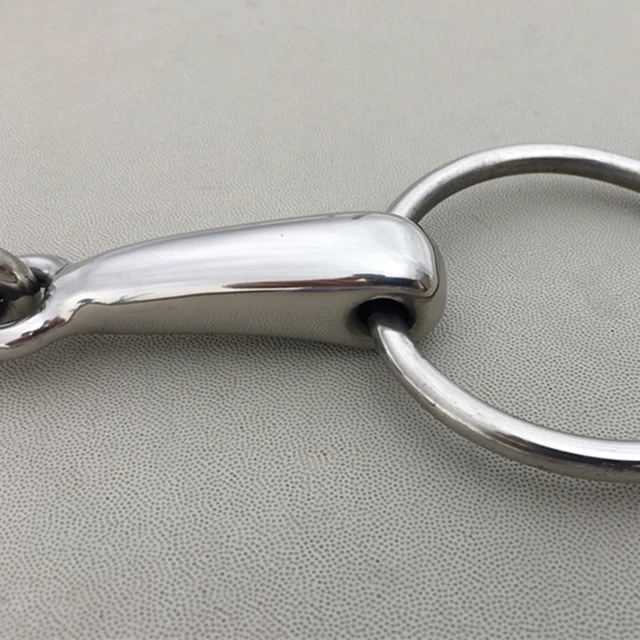 Stainless Steel Loose Ring Snaffle Bit Horse Hollow Mouthpiece 12cm Product Horse Equipement 6