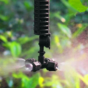 

20 Sets Cross Misting Hanging Sprinkler Kits 4/7 Mm Hose Air Atomizing Nozzle Misting System Irrigation