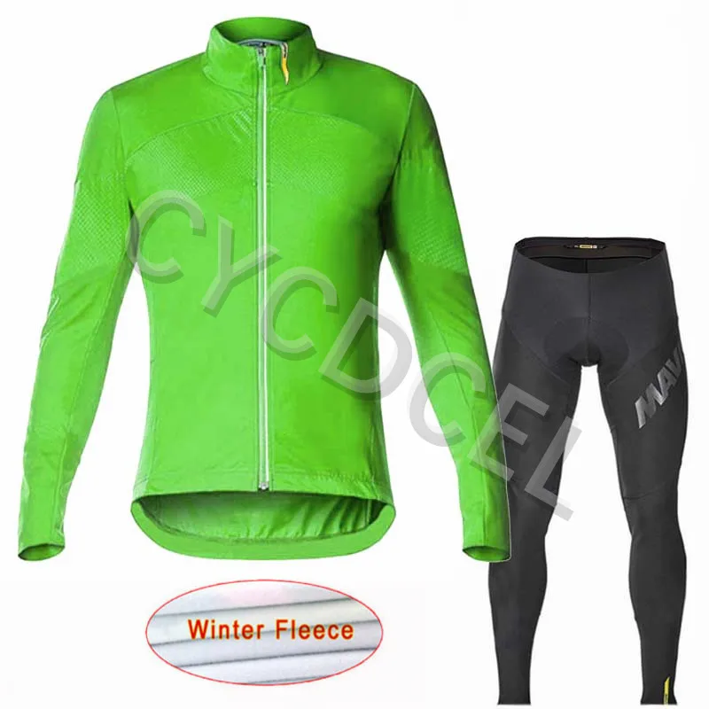 Cycling jersey 8 Mavic Pro Team, зимний теплый флисовый комплект одежды для мужчин, велосипедная майка, велосипедная одежда, Ropa Ciclismo, велосипедная одежда, 16D гелевый комбинезон - Цвет: Cycling jersey 8