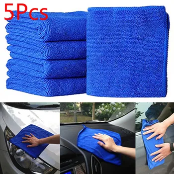 

5p Microfibre Cleaning Auto Soft Cloth Washing Cloth Towel Drying Duster 25x25cm Car Care Cloth Home Cleaning Micro Fiber Towels