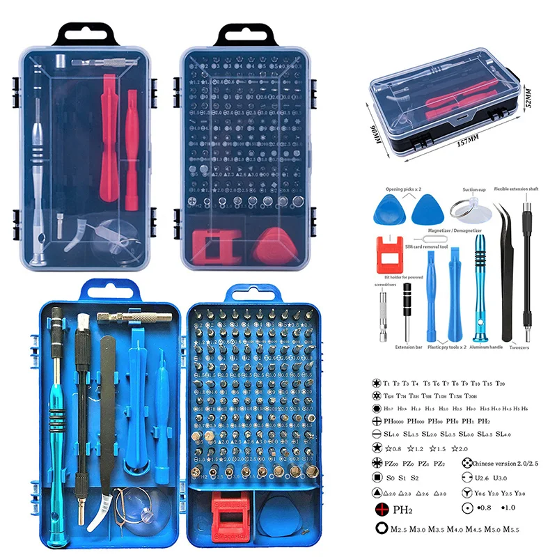 

110Pcs/set New Precision Torx Screwdriver Bit Set Mobile Phone Watch Repairing Tool For Mobile Phone Watch Repairing