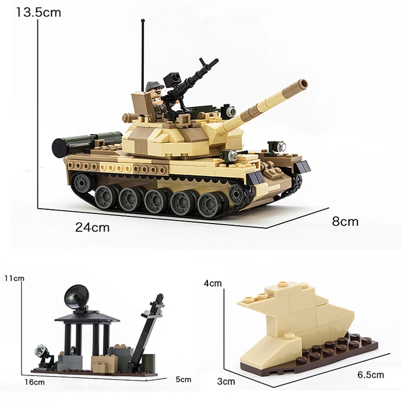 372 шт., Военная серия, оружие, T-62, танки, техника, строительные блоки, набор игрушек, сделай сам, развивающие подарки для детей, B237