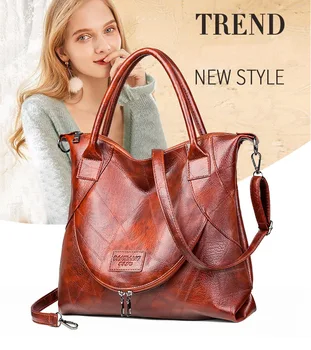 

Brand Handbags For Women Large Capacity Ladies Hand Bag Vintage Tote Women Bags Designer Soft Leather Shoulder Crossbody Bags