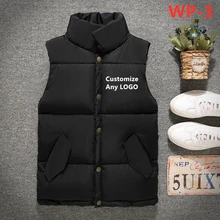 WP-3, зима, новое флисовое пальто, жилет, мужская теплая куртка без рукавов, тонкий плотный хлопок, английский стиль, пуховики, хип-хоп, Популярные топы