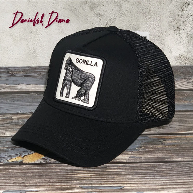 

NEW Baseball Cap Animal Gorilla Freedom Eagle Embroidery Anime Cute Embroidery Nylon Cotton Polyester Mesh Men's baseball hat