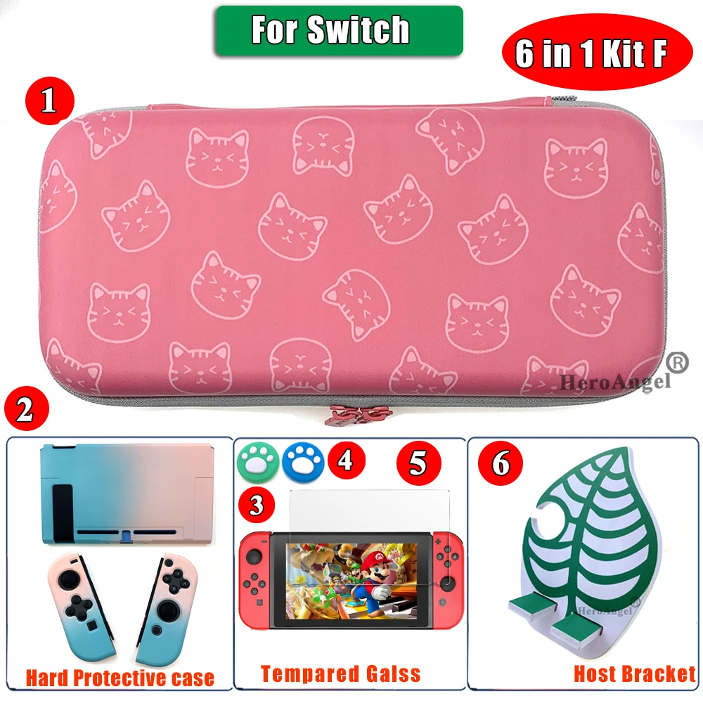 Розовый чехол для Nintendo Switch сумка хранения переносной ручной держатель Жесткий