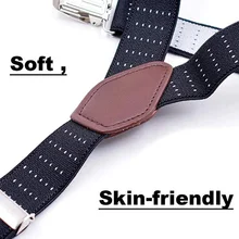 Мужская рубашка остается подвязки y-образной формы с нескользящей запорные зажимы подтяжки эластичные ремни EIG88