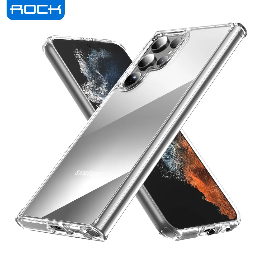 ROCK Transparent Case for Samsung Galaxy S22 Ultra Cover Luxury Ultrathin TPU Protector Case for Samsung Galaxy S22 Plus Fundas silicone cover with s pen