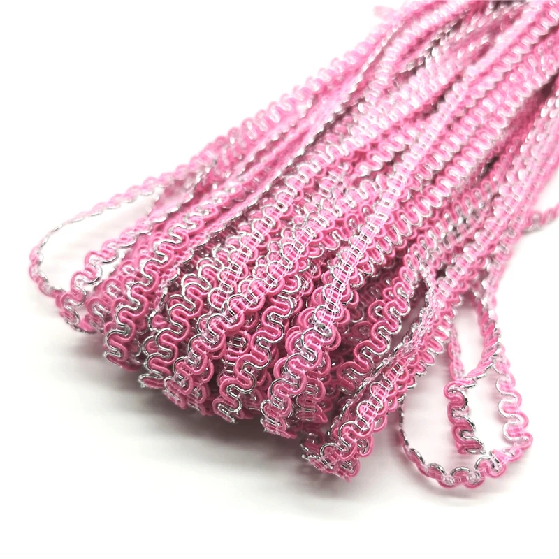 Lace Ribbon Lace Garment Accessories Lace Sewing Supplies Lace Accessories Lace Sewing Accessories Clothing Accessories 5 yards 6mm Gold Silver Line Wave Lace Ribbon Stage Performance Dress Costume Handmade Trims Wedding Party Accessories