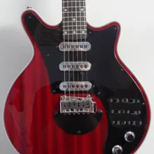 Новинка, Китай, на заказ, гитара Brian May, красный, черный, Pickguard, 3 звукоснимателя, мост wilkinson Tremolo, 24 лада, фирменные гитары