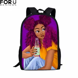 FORUDESIGNS книжные сумки для школьниц, африканские Волшебные Черные школьные сумки с принтом для девочек, детские рюкзаки для девочек
