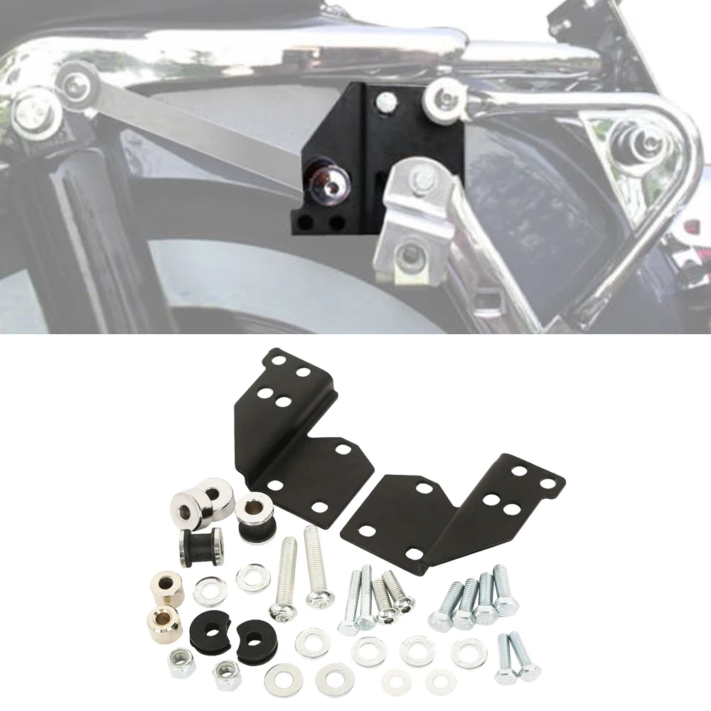 For Sissy Bar Docking Hardware Kit Detachable Fit Harley Touring Road King Street Road Electra Glide 1997-2008 passenger sissy bar docking hardware kit