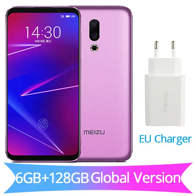 Meizu 16 6 ГБ ОЗУ 64 Гб ПЗУ глобальная версия телефон Snapdragon 710 Восьмиядерный 6," FHD экран двойная задняя камера в экране отпечаток пальца - Цвет: 128G Purple