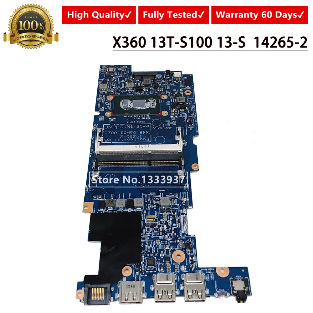 remarkable  14265-2 FOR HP X360 13-S 13T-S 13T-S100 Laptop Motherboard 827823-601 827823-001 827823-501 I5-6200