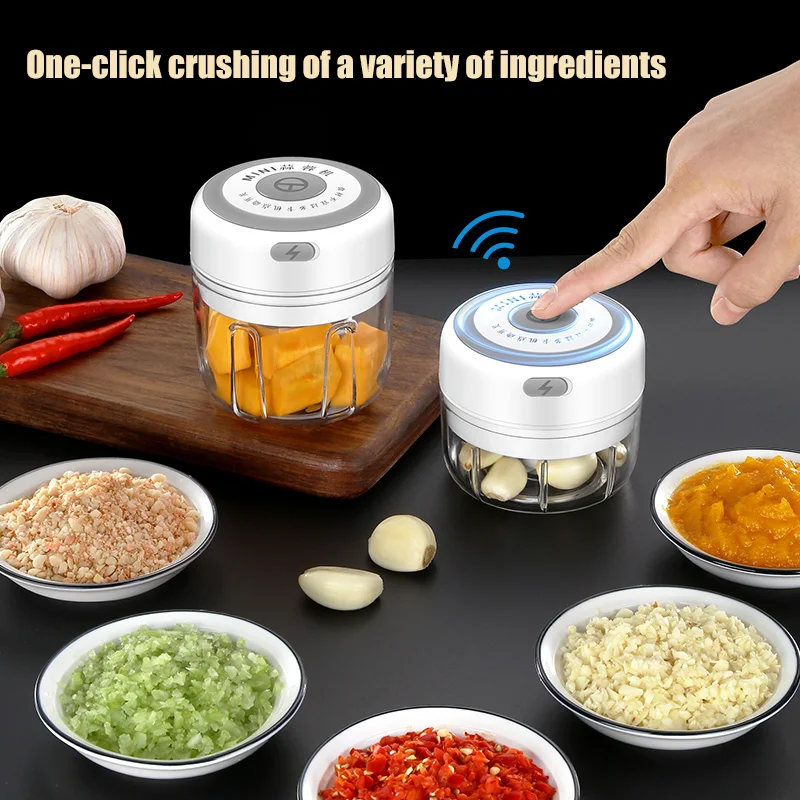 100/250/300ml Electric Mini Garlic Mincer Portable Mincer USB