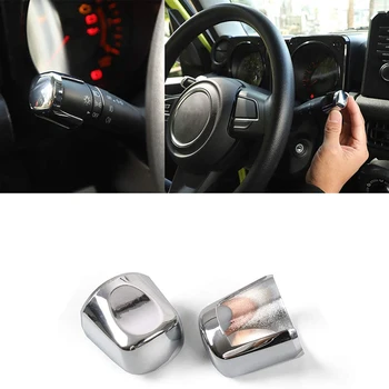 

for Suzuki Jimny 2015 - 2020 Steering Wheel Wiper Turn Signals Pull Lever Decoration Car Interior Accessories-(Chrome)