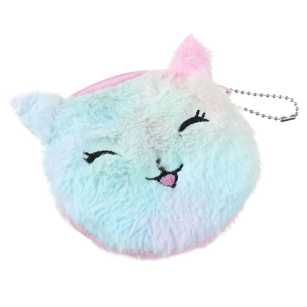 Новые женские мини сумки Kawaii модная женская плюшевая сумка с подвеской для